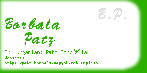 borbala patz business card